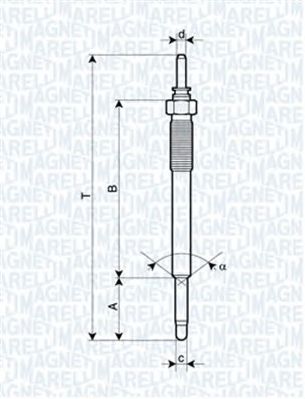 MAGNETI MARELLI 062900074304 -  Свеча накаливания